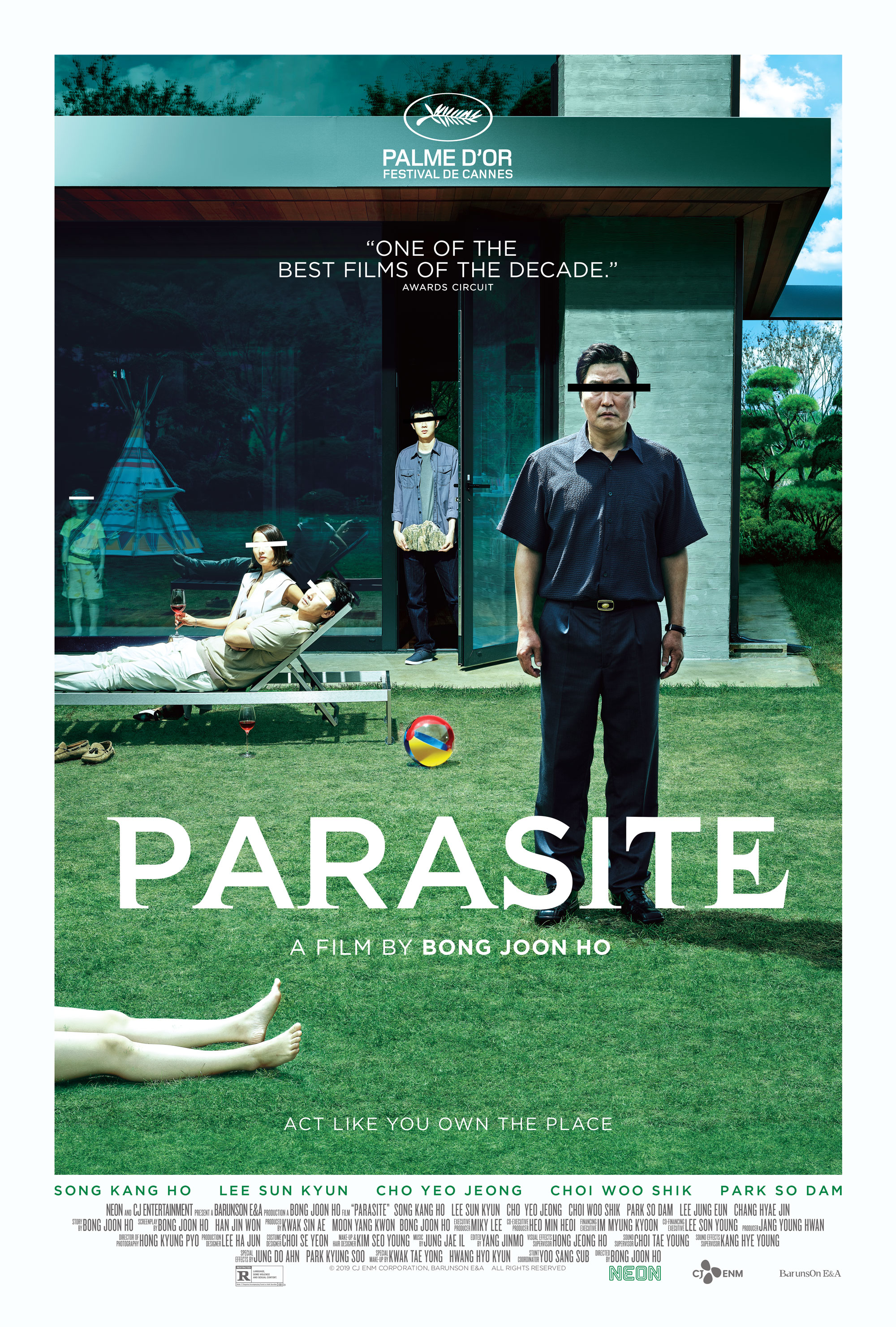 Poster for 'Parasite' (2019) directed by Bong Joon Ho